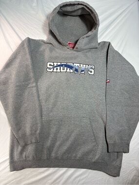 Rare 90s Shorty’s skateboards muska wave gray hoodie sz L
